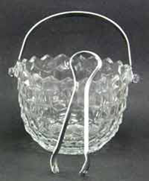 Fostoria #2056 American Ice Bucket and Tongs