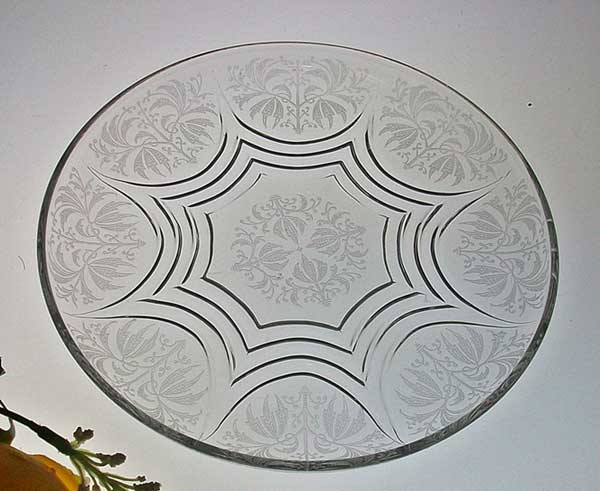 Heisey #1483 Stanhope Salad Plate w/ Maytime Etch