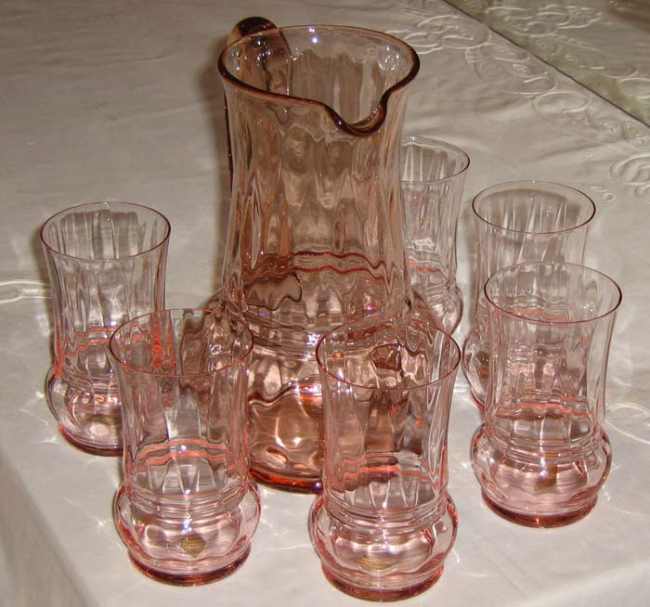 Heisey #3484 "Donna" Jug & Tumblers