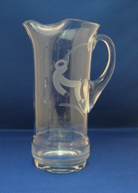 Heisey #4054 Coronation Ice Tankard w/ Unknown Carving