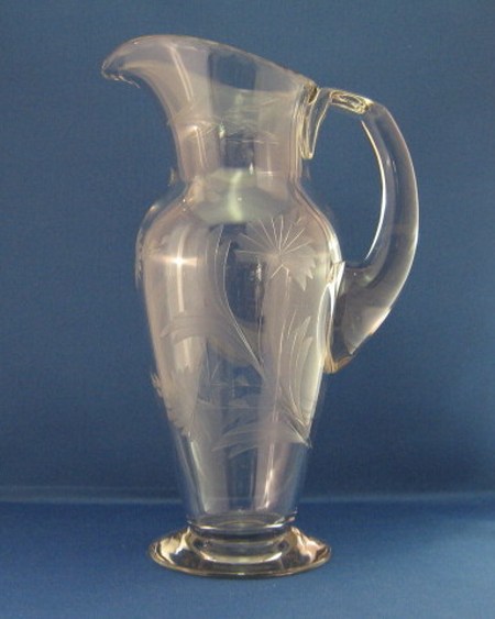Heisey #4166 Balda Jug w/ Unknown Cutting