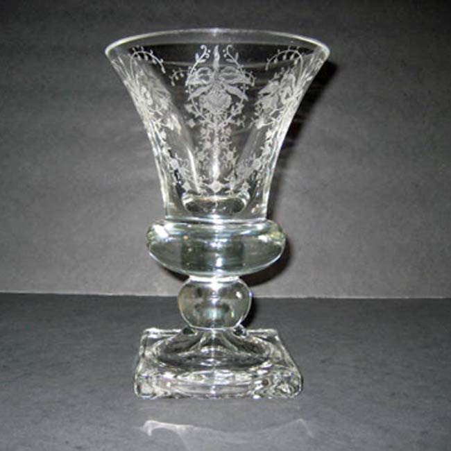 Heisey #5012 Vase w/ # 507 Orchid Etch