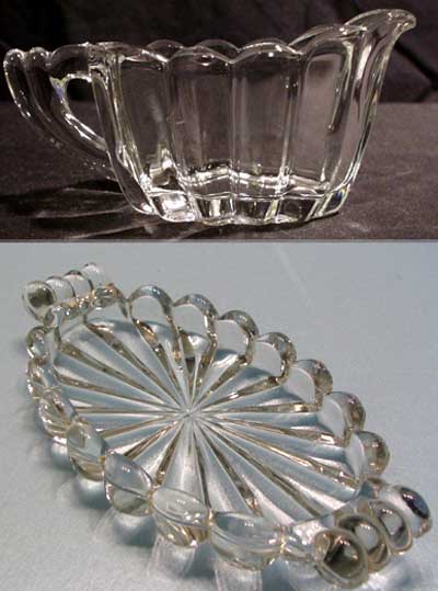 Heisey #1503 Crystolite Cream and Tray