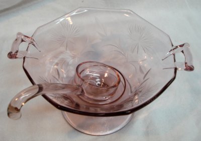 Heisey #1229 Octagon Mayonnaise and Ladle
