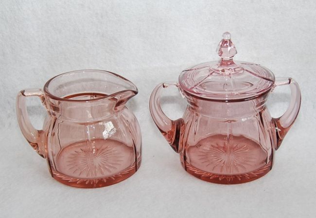 Heisey # 411 Tudor Creamer & Sugar