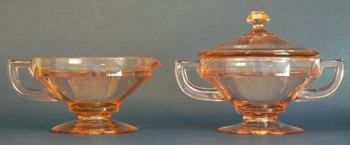 Heisey #1170 Pleat & Panel Cream & Sugar