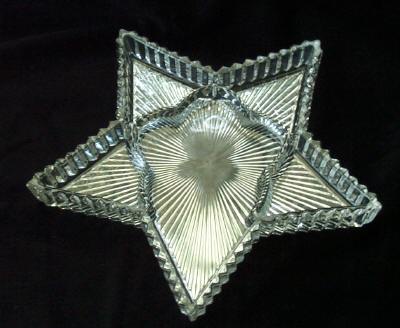 Heisey #1469 Ridgeleigh Star Shaped 5 Part Relish