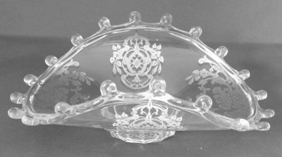 Heisey #1540 Lariat Dish w/ Silver Overlay