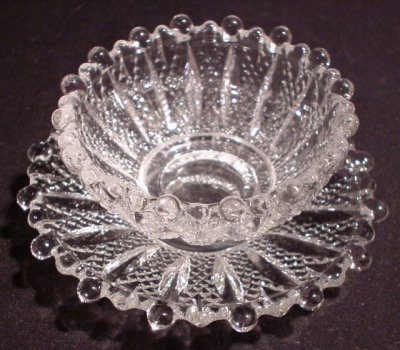 Heisey #1535 Diamond Line Individual Nut and Small Plate
