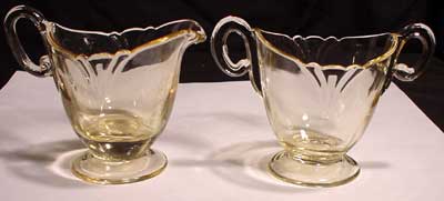 Heisey #1401 Empress Individual Cream & Sugar