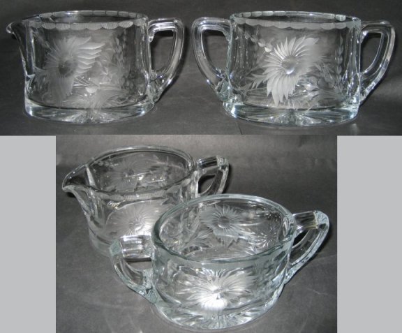 Heisey #1183 Revere Oval Cream & Sugar