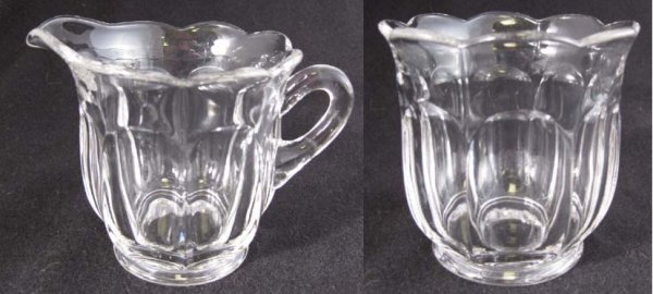 Heisey # 341 Panelled Colonial Cream & Sugar