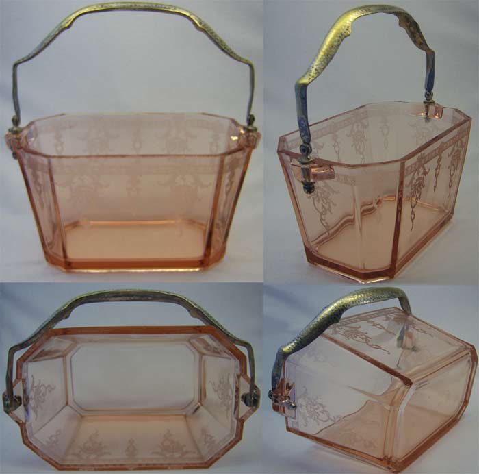 Heisey # 500 Octagon Ice Bucket with Empress Etch