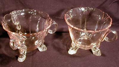 Heisey #1401 Empress Cream and Sugar