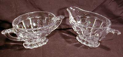 Heisey #1404 Old Sandwich Oval Cream and Sugar