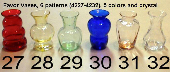 Heisey #4230, 4231 Favor Vases