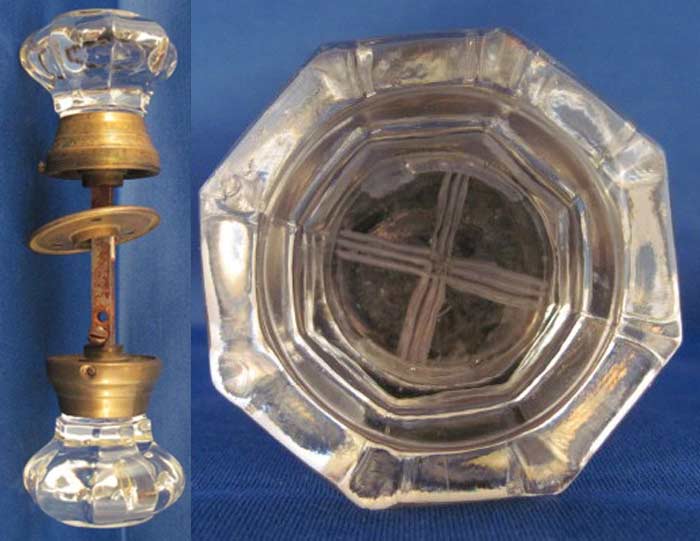 Heisey Triple Cross hatch Doorknob