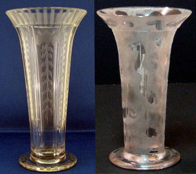 Heisey # 411 Tudor Vases
