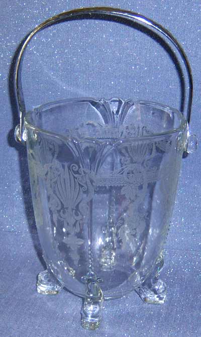 Heisey #1401 Empress with Concord Etch Ice Bucket