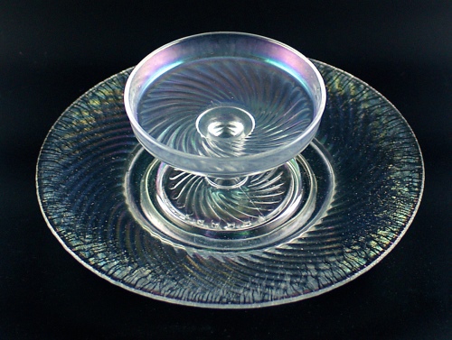 Imperial # 313 Twisted Optic Cheese & Cracker Set