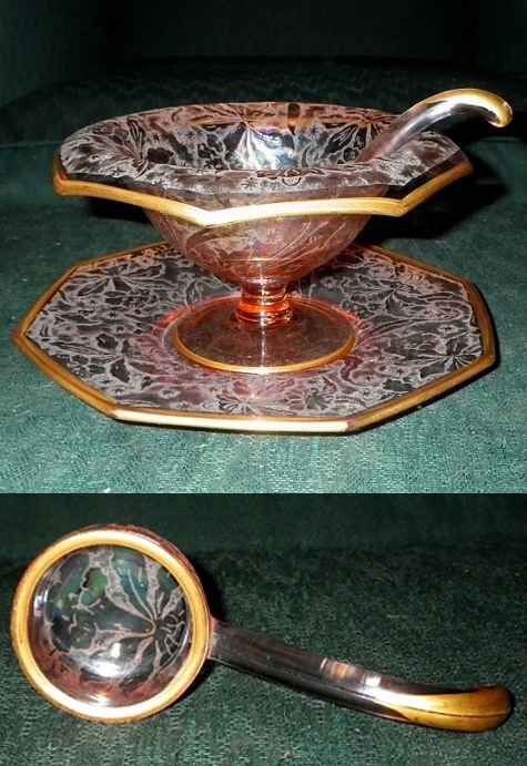 Imperial # 727 Mayonnaise Set w/ Unknown Daffodil Brocade