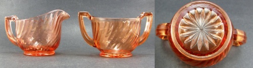 Imperial # 615/3 Twisted Optic Cream & Sugar