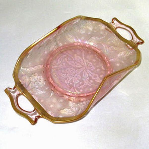 Imperial Handled Bonbon w/ Unknown Brocade Daffodil Etch