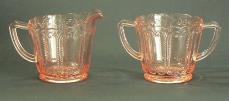Imperial #7210 Scroll Fluted Cream & Sugar
