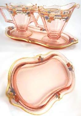 Imperial # 727 Molly Cream and Sugar with Tray