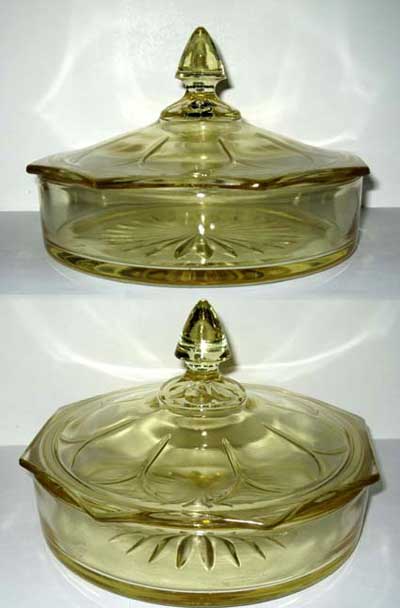 McKee # 156 Optic, Octagon Edge Candy Dish
