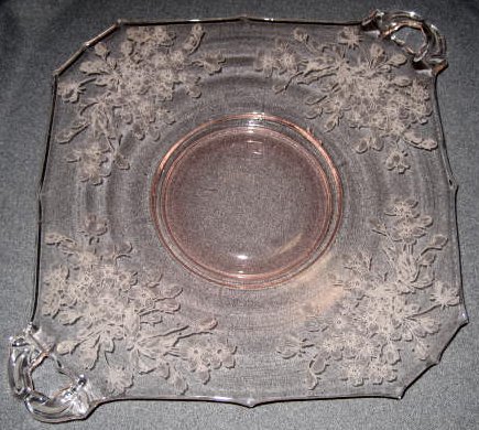 Paden City # 411 Mrs. B Handled Plate