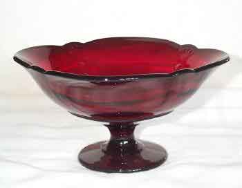 Paden City # 412 Crow's Foot Ruby Comport