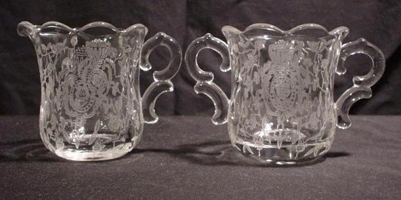 Paden City # 888 Plume Sugar & Creamer