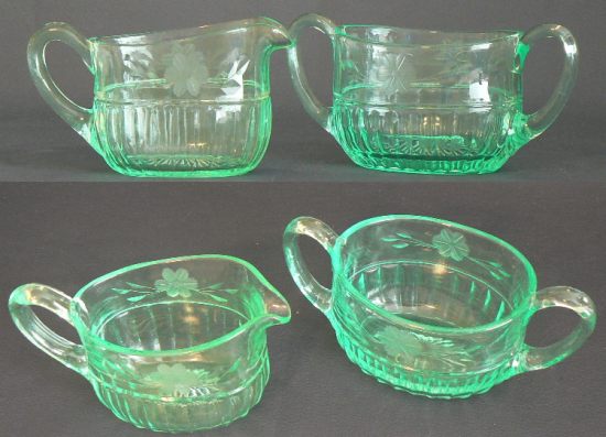 Paden City # 207 Cream & Sugar