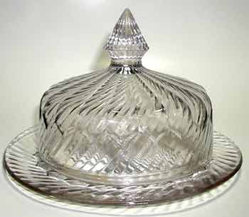 Paden City # 201 Spiral Optic Butter Dish