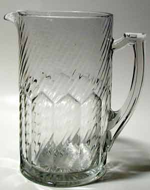 Paden City # 201 Spiral Optic Pitcher