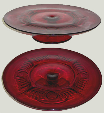 Paden City # 221 Maya Footed Cake Plate
