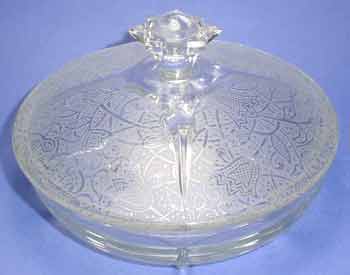 Paden City # 211 Spire Candy with Loopie Etch