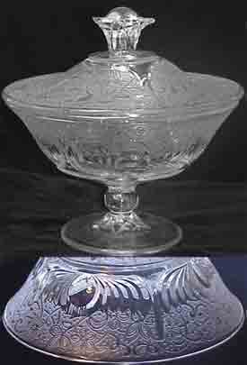 Paden City # 221 Maya Covered Compote