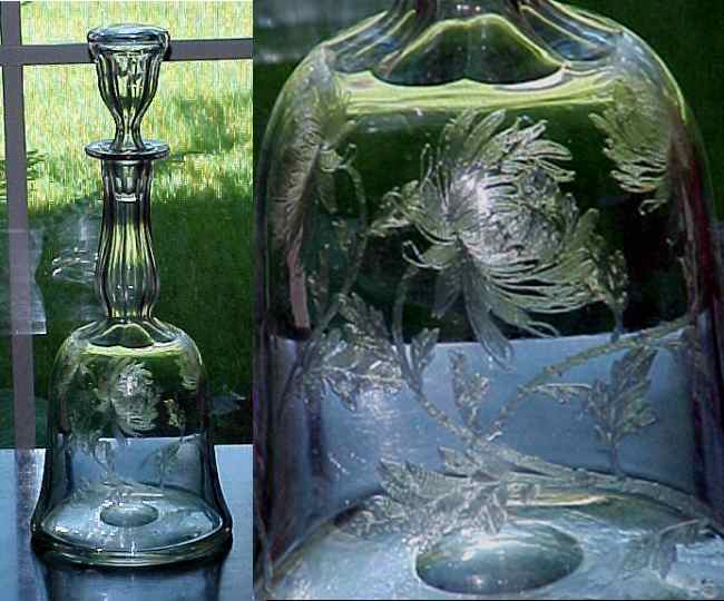 Tiffin #14179 Decanter w/ Aster Etch