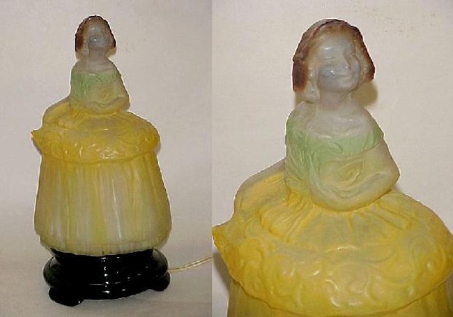 Tiffin Crinoline Girl Lamp