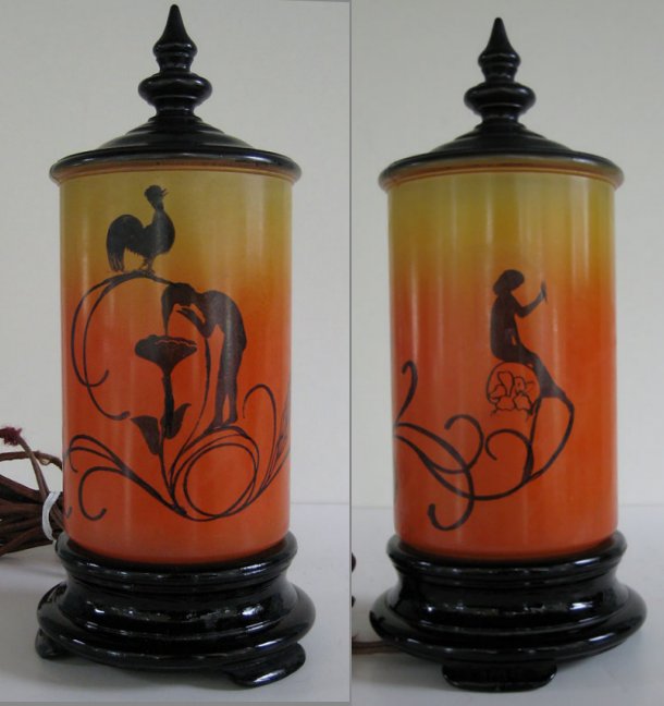 U. S. Glass #E- 4 Electric Torchiere Lamp