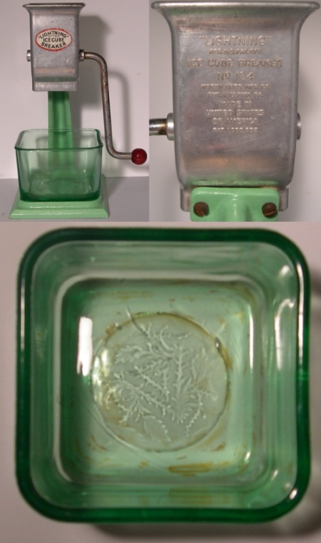 U. S. Glass Rose & Thorn Bowl in Ice Cube Breaker