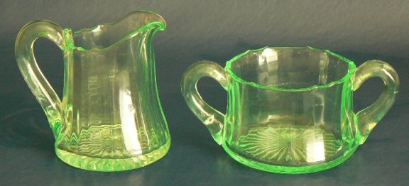 Tiffin # 8880 Narrow Optic Cream & Sugar