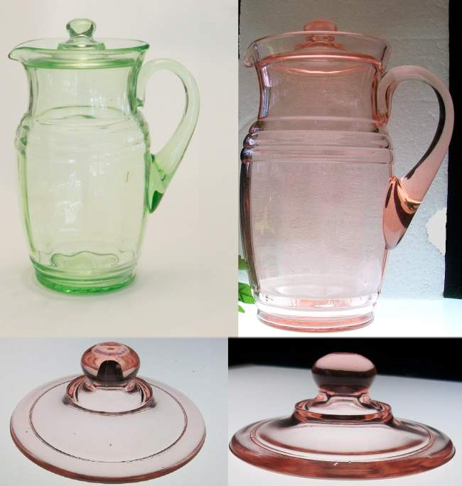 U. S. Glass Pitcher w/ Lid