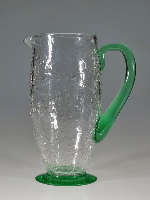 Tiffin #14194 Bi-Color Crackle Pitcher
