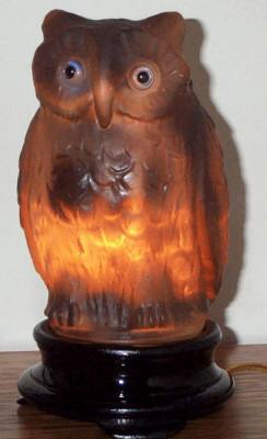 Tiffin #E-    1 Owl Lamp