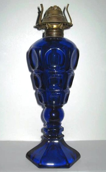 Westmoreland # 185 Cobalt Blue Oil Lamp