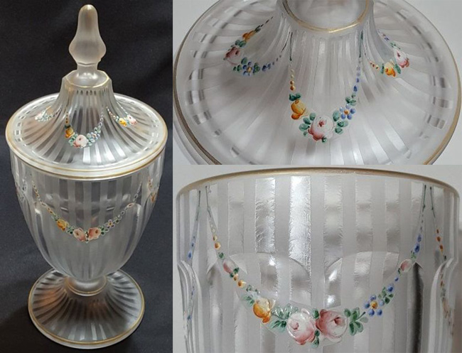 Westmoreland #1700 Candy w/ Enamel Decoration