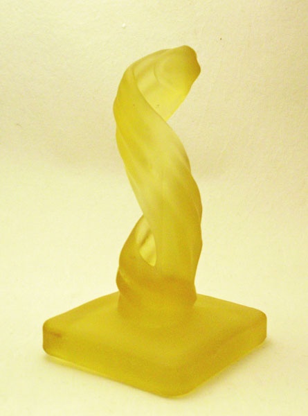 Westmoreland #1933 Yellow Mist Spiral Candlestick